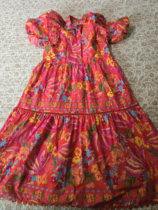 FARM Rio Dresses & Skirts - Farm Rio Red Spring Bananas Midi Dress, XL